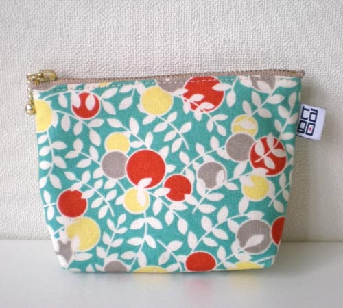 Zipper Pouch - Small, Flower green