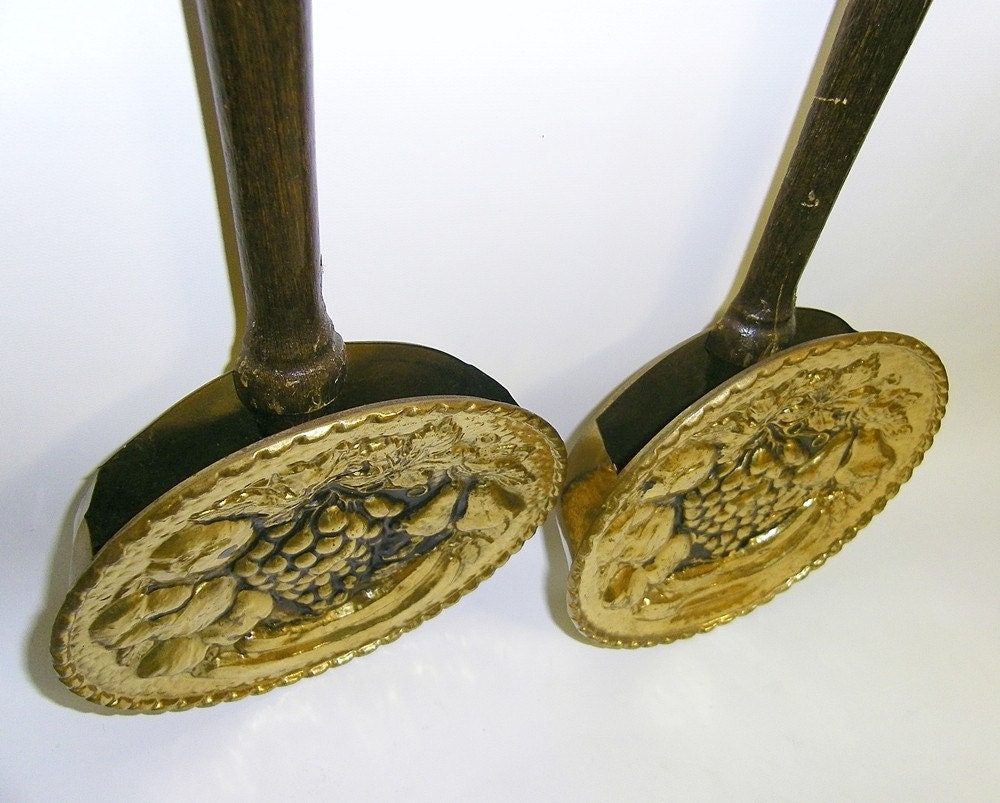 Vintage Brass Wall Hangings with pockets Retro Home Decor