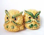 Vintage Owl Salt and Pepper Shakers