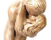 Retro Ceramic Embracing Man Woman Statue