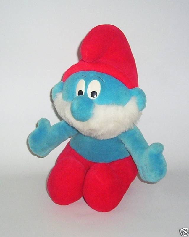 vintage papa smurf stuffed animal