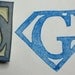 Superman Shield - Custom handcarved rubber stamp