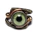 Steampunk Jewelry - Ring - Green taxidermy glass Eye