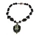 Steampunk Goth Jewelry - Necklace - Ivory on Black No Regrets / Je ne regrette rien Cameo