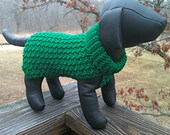 Immediate Download - PDF Crochet Pattern for the Green St. Paddy's Day Dog Sweater - Skill level easy