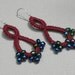 Tatting - Beaded Burgandy Dangles