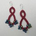 Tatting - Beaded Burgandy Dangles