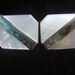 Vintage Mother of Pearl, Abalone Shell and Gold Tone Cuff Links