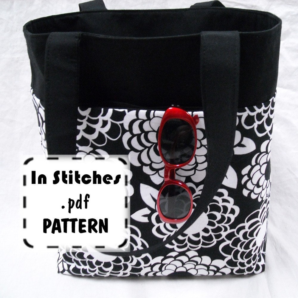 Reversible Bookbag Tote PDF pattern Tutorial EASY Instructions