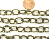 Antiqued Brass Chain Sold per 21 inches, A032