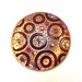 Antiqued Copper Metal Red Enamel and Jewels 45mm Round Pendant with Back Hidden Loop, 1076-10-2