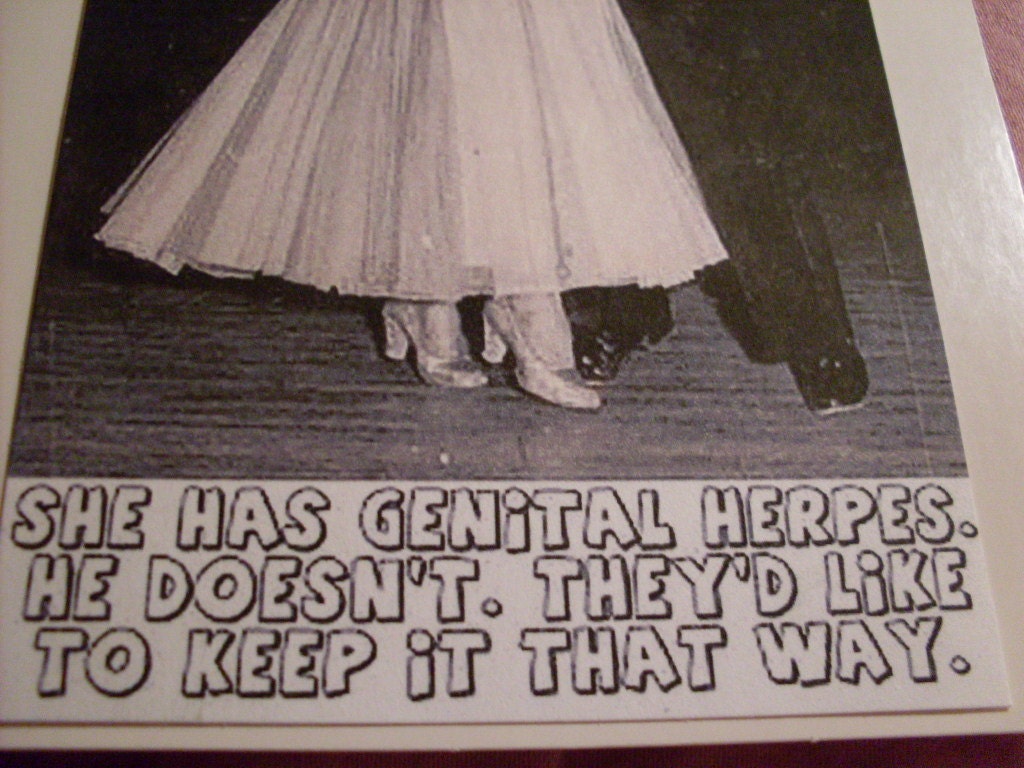 Herpes Retro Original Notecard