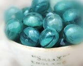 10 Calming Tides - Czech Glass Gemstone Donuts
