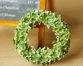 Dollhouse Miniature Plant - English Ivy Wreath 1/12 Scale Miniatures