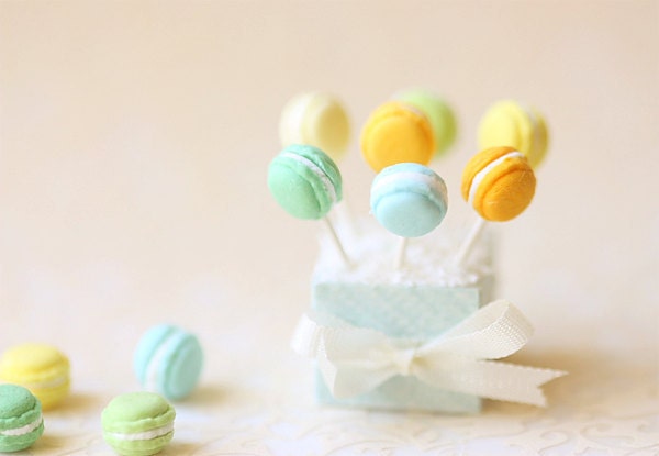 Dollhouse Miniature Food - Macaron Pops