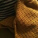 Mustard Crocheted Throw Blanket
