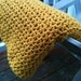 Mustard Crocheted Throw Blanket