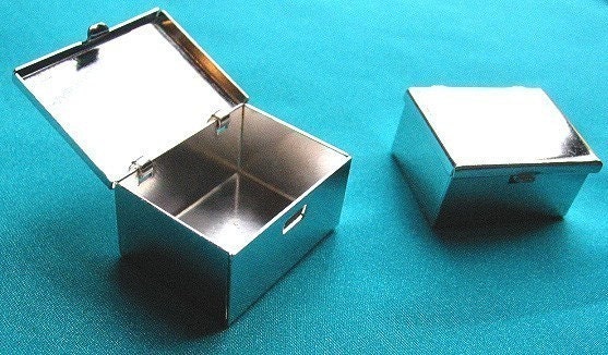 Silver Plated Mini Box Container Hair Lock Wedding Ring Box First Tooth(1)