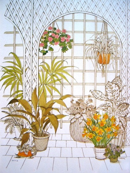 Vintage Watercolor Plant Print