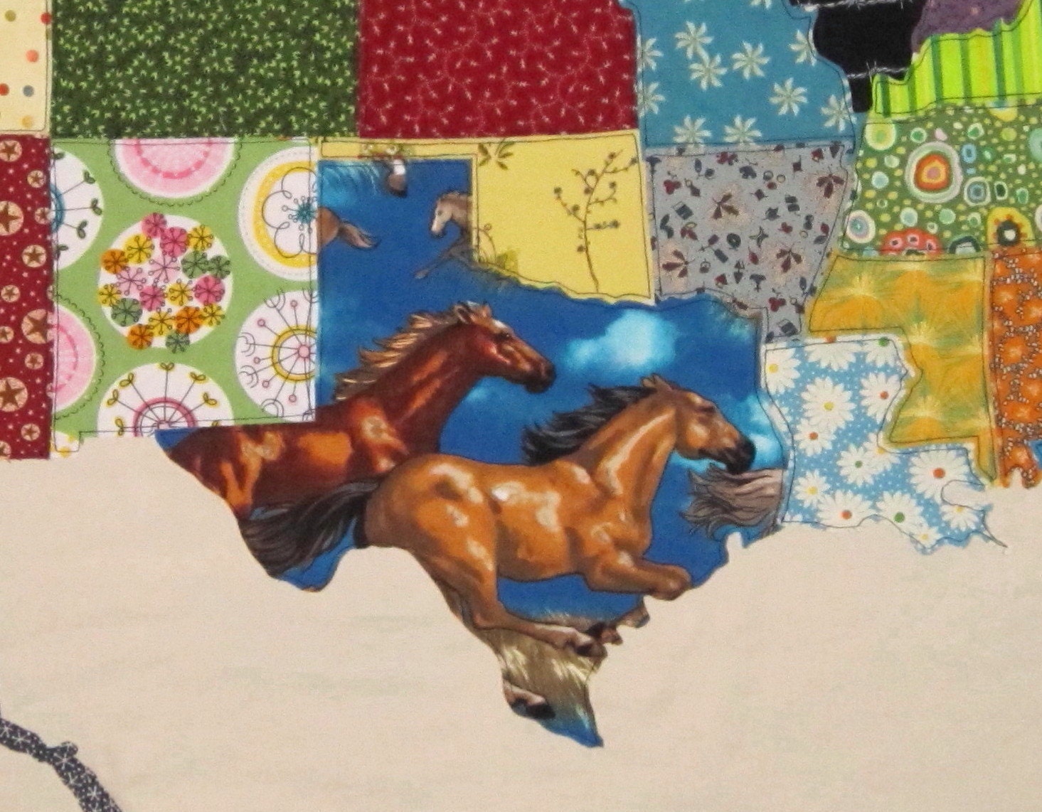 Quilt Pattern Patchwork USA MAP Full sized templates and clear instructions from Quilts by Elena