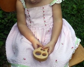 wood baby teether  wooden teething toy  skull block and SAF SAT combo