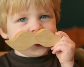 Wood Mustache Teether