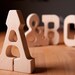 SPECIAL ORDER for Shawnar Wood Teether ABC alphabet letterpress wooden toy natural baby toy photo prop