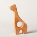 Wood Teether Giraffe wooden toy natural baby toy