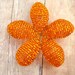 Black Friday Etsy Sale Hair Clip or Brooch Beaded Flower - Sparkling Orange - Ododo Originals