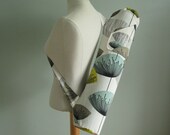 Yoga Mat Bag - Atomic Flowers in Seafoam and Yellow