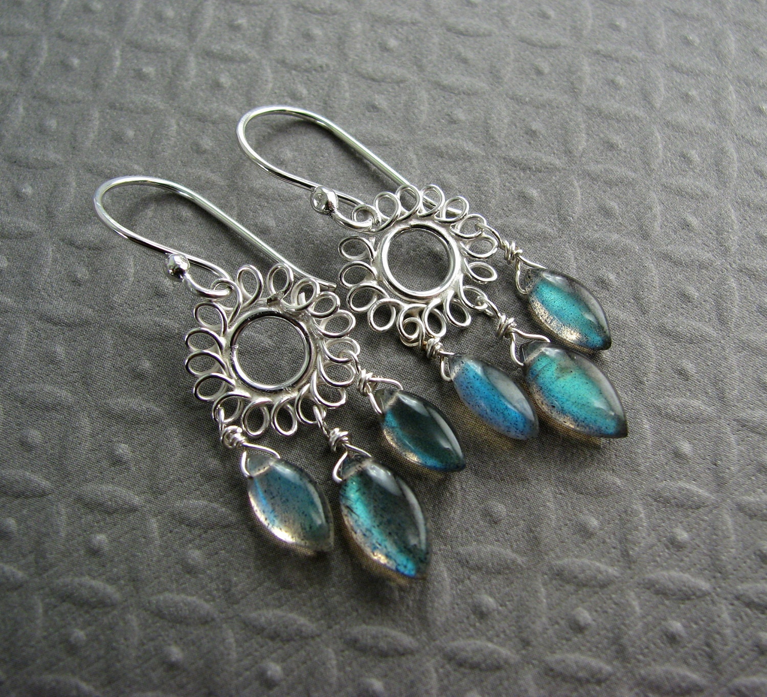 Labradorite Chandelier Earrings
