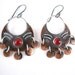 Copper Earrings - Copper and Silver Disk Chandelier Earrings with Carnelian - Mixed Metal Earrings