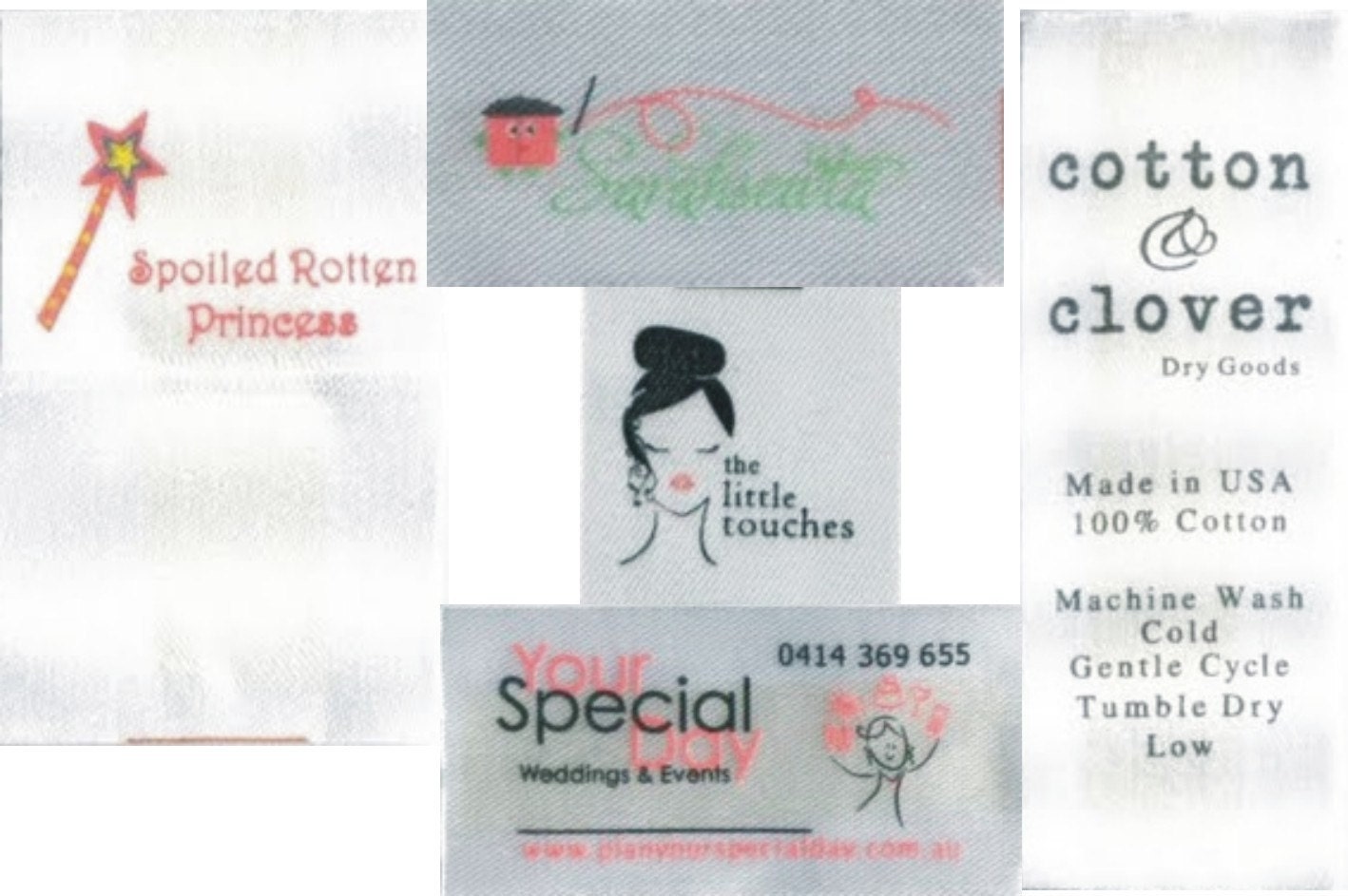 2400 Custom Print Nylon Taffeta artwork design Labels free font styles high quality - (no setup fee and free design service) - Free Shipping