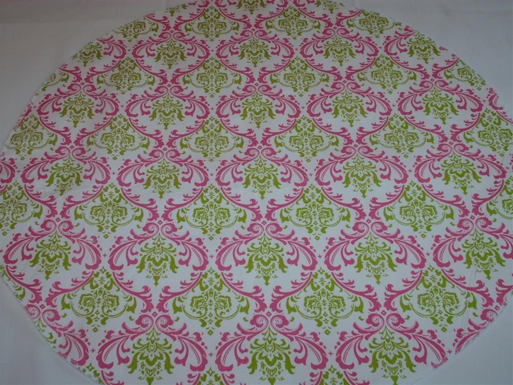 TABLE ROUND  for Centerpieces Madison damask table rounds Candy Pink White Lime 20"