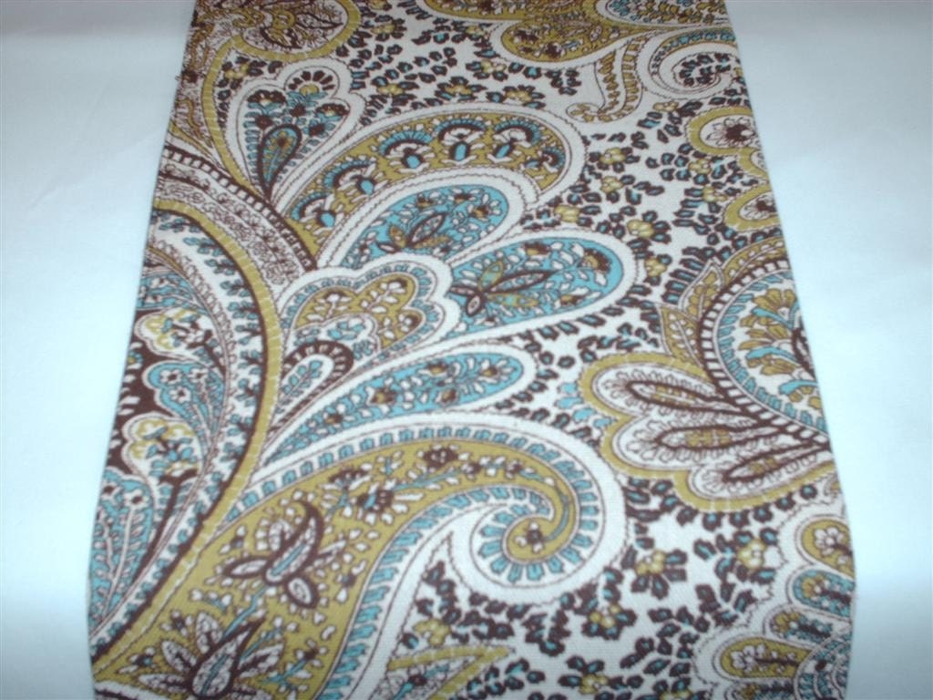 and LENGTH CHOOSE table runners Chocolate Brown   Table PAISLEY Paisley Runner Tan  brown