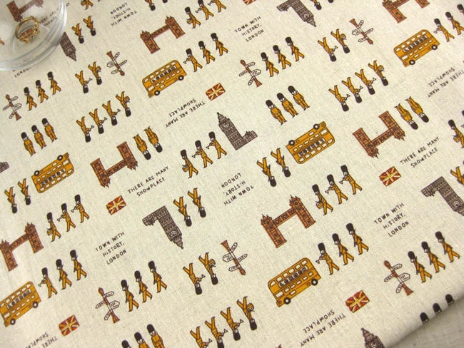 2349 - Japanese Town With History London Cotton Linen Blend Fabric - 57 Inch (Width) x 1/2 Yard (Length)
