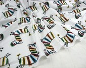 3002 - Zebra Cotton Jersey Knit Fabric - 67 Inch (Width) x 1 Yard (Length)