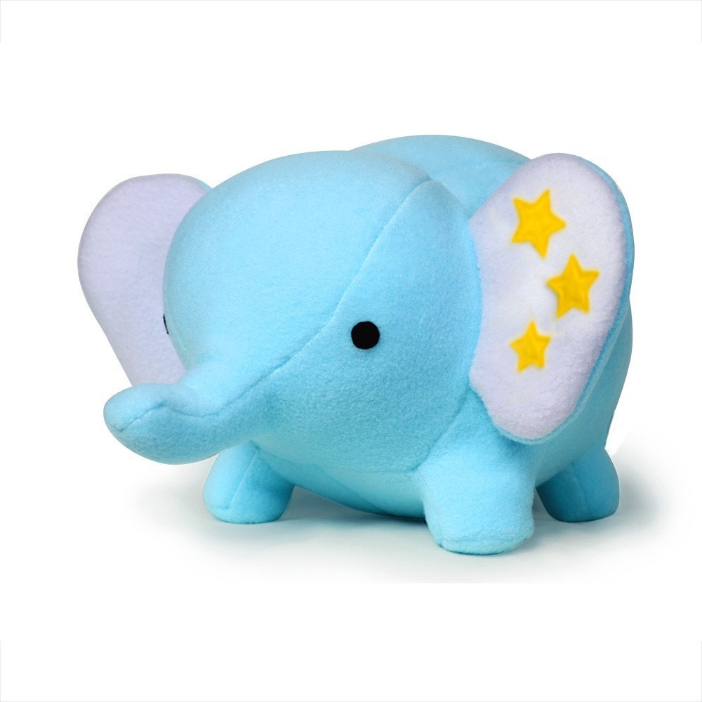 DIY blue Star Elephant plush sewing KIT