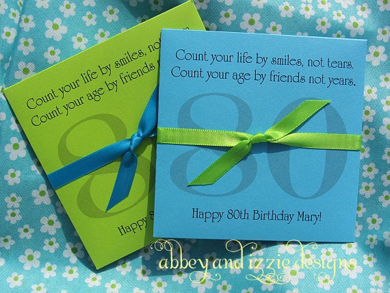 80th Birthday Party Favors by abbeyandizziedesigns on Etsy