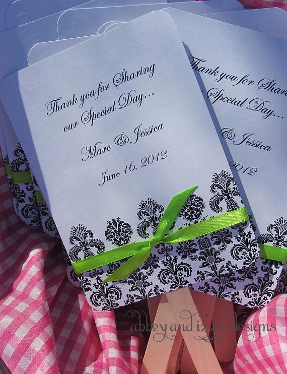 Damask Weddng Favor Fans Il_570xn