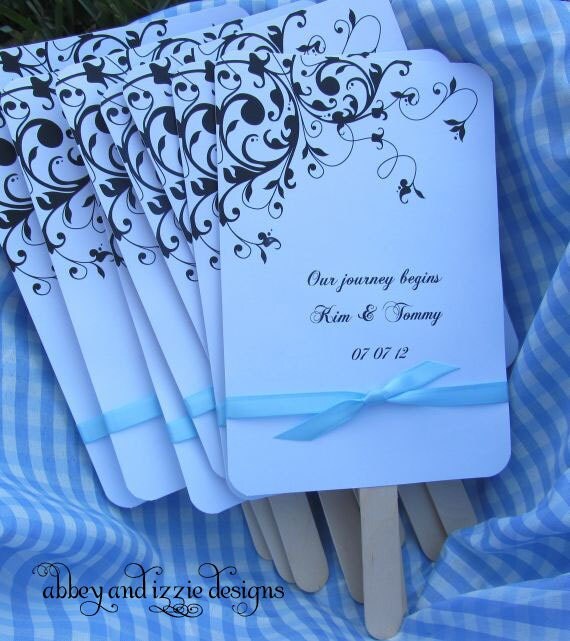 Beach Wedding Fans Il_570xn