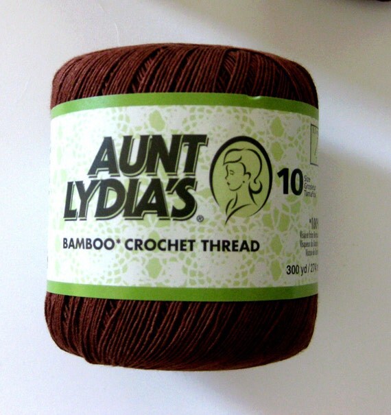 Aunt Lydias Bamboo Thread TWIG brown size 10 crochet by crochetgal