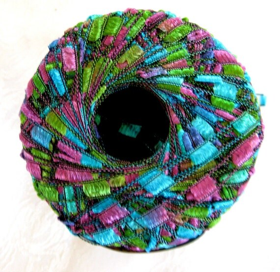 Lion Brand Trellis Yarn 17 balls 2 ocean 3 stained by crochetgal