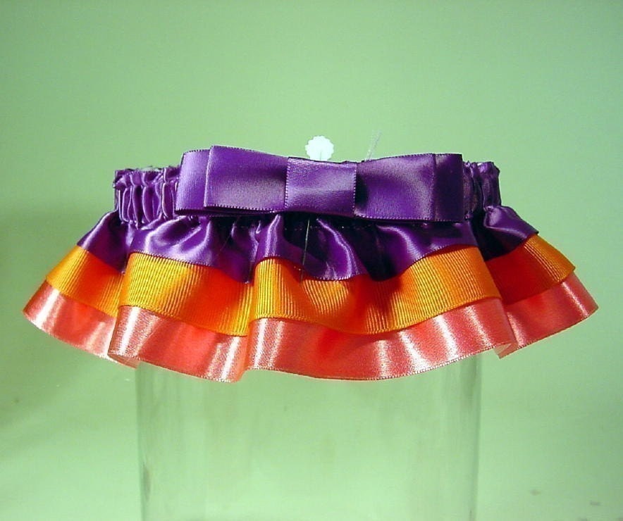 The ORIGINAL TAILORED garter  wedding 2 tone Your color choice