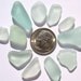 11 Pieces of DRILLED sea glass