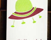 where did you come from. letterpress printed card.
