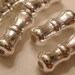 4 x 10mm Fancy Spool Bead Silver Plated 25