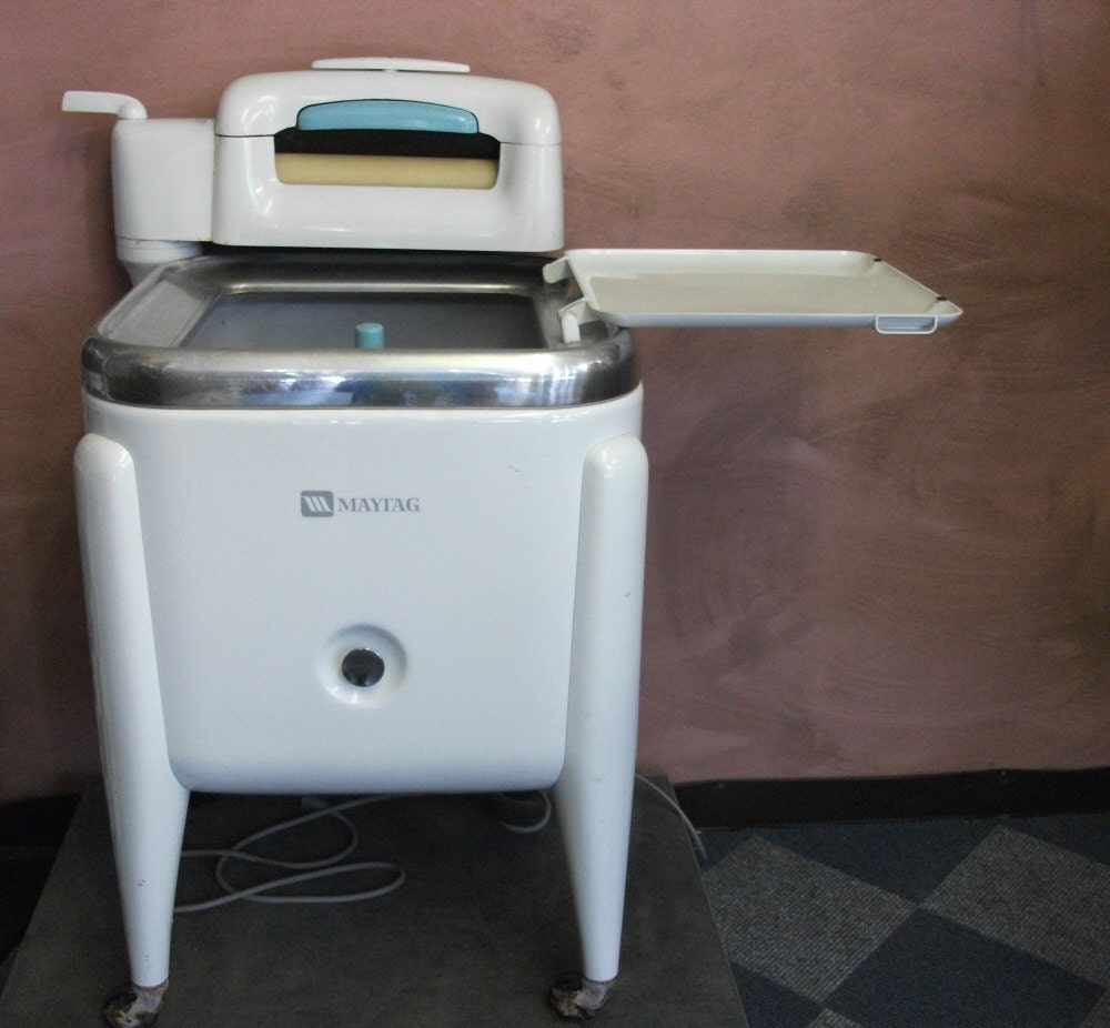 60s Vintage Maytag Wringer Washing Machine on Wheels