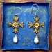 Flor Doble Bronze Earrings