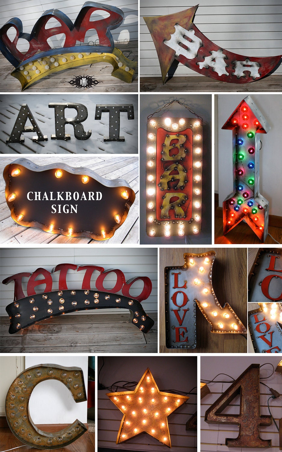 19 Inch Bare Steel Letters or Numbers